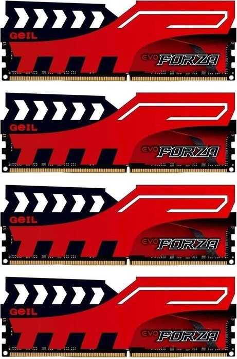 GeIL EVO Forza rot UDIMM 16GB Kit, DDR4-3200, CL16-16-16-36