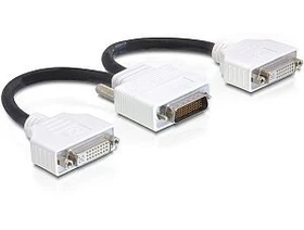 DeLOCK DMS-59 Adapter, DMS-59 Stecker auf 2x DVI-I Buchse (65281)