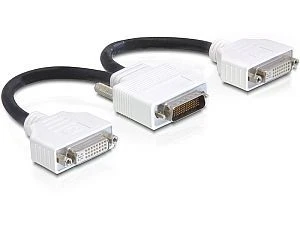 DeLOCK DMS-59 Adapter, DMS-59 Stecker auf 2x DVI-I Buchse