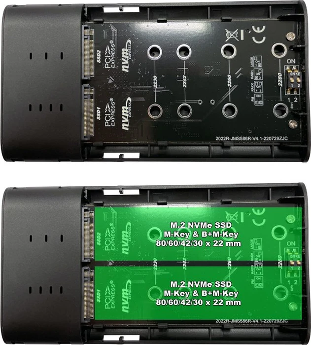 LC-Power LC-M2-C-NVME-2X2-RAID, USB-C 3.2