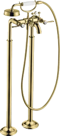 Hansgrohe Axor Montreux 2-Griff Wannenarmatur bodenstehend mit Hebelgriffen polished brass