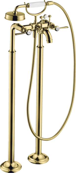 Hansgrohe Axor Montreux 2-Griff Wannenarmatur bodenstehend mit Hebelgriffen polished brass