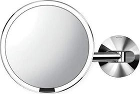 simplehuman Sensorspiegel 20cm Kosmetikspiegel mit Wandhalterung edelstahl poliert