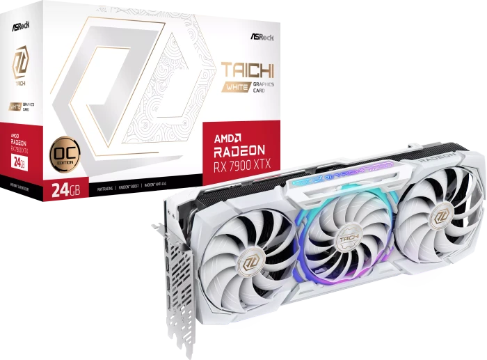 ASRock Radeon RX 7900 XTX Taichi White OC, RX7900XTX TCW 24GO, 24GB GDDR6, HDMI, 3x DP