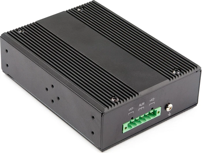 StarTech IES Industrial Railmount Gigabit Switch, 4x RJ-45, 1x RJ-45/SFP, 120W PoE+