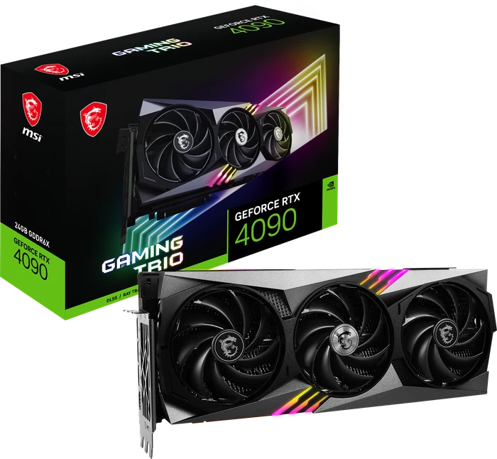 MSI GeForce RTX 4090 Gaming Trio 24G, 24GB GDDR6X, HDMI, 3x DP