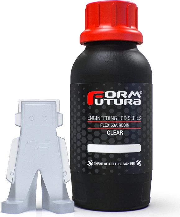 Formfutura Engineering LCD Series Flex 63A Resin clear, 500g (ELCD-FLEX-CLEAR-0500)