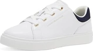 Tommy Hilfiger Casual Cupsole Leather white/space blue (Damen)