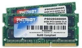 Patriot SO-DIMM 8GB Kit, DDR2-800, CL6