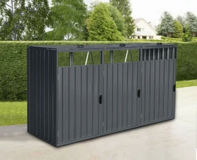 Home Deluxe Cubo Mülltonnenbox 3x 240l anthrazit