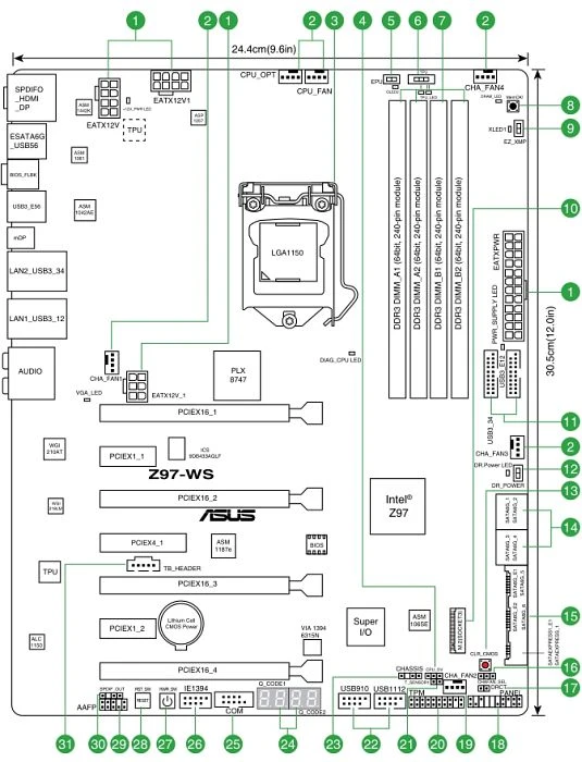 ASUS Z97-WS (Intel 1150)