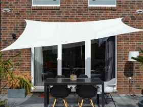 Floracord HDPE Viereck Sonnensegel 500x400cm weiß