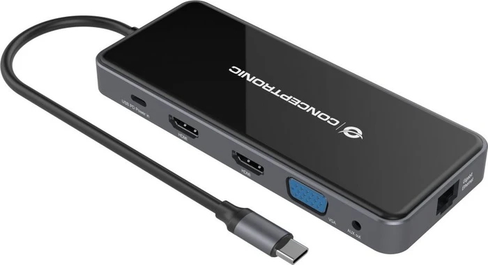 Conceptronic DONN15G 12-in-1 Dockingstation, USB-C 3.0 [Stecker]