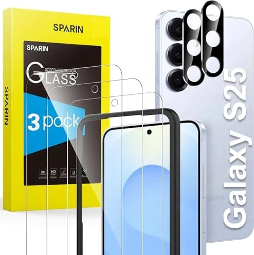 Sparin Panzerglas für Samsung Galaxy S25, 3er-Pack