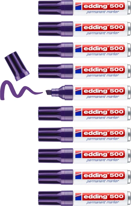 edding 500 Permanentmarker violett, 10er-Pack