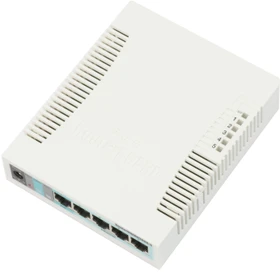MikroTik RouterBOARD RB260 Desktop Gigabit Managed Switch, 5x RJ-45, 1x SFP, PoE PD (RB260GS / CSS106-5G-1S)