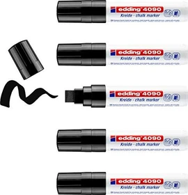 edding 4090 Kreidemarker schwarz, 5er-Pack