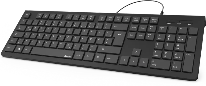 Hama KC-200 Basic Tastatur, schwarz, USB, DE