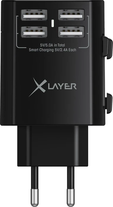XLayer Reisestecker weltweit 25W schwarz