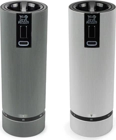 Peugeot Line Duo Elektrisches Salz-/Pfeffermühlen-Set 15cm carbon/aluminium, 2-tlg.