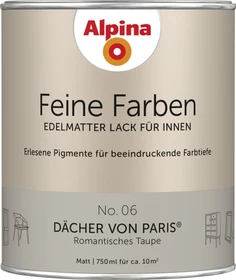 Alpina Farben Feine Farben Lack No. 06 Dächer von Paris innen taupe edelmatt, 750ml