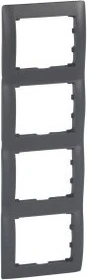 Legrand Galea Life Rahmen 4-fach senkrecht, dark bronze