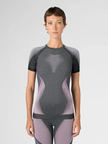 UYN Evolutyon Meliert Funktionsshirt kurzarm anthracite melange/raspberry/purple (Damen)