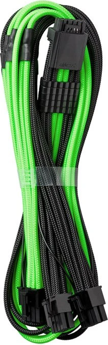 CableMod C-Series Pro ModMesh 12VHPWR for Corsair, 3x 8-Pin PCIe Stecker auf 16-Pin PCIe 5.0 12VHPWR Stecker, Adapterkabel, schwarz/hellgrün, 60cm