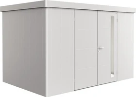 Biohort Neo 2D Gerätehaus mit Doppeltür silber-metallic