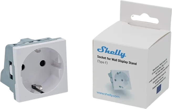 Shelly Steckdose für Wall Display Stand weiß