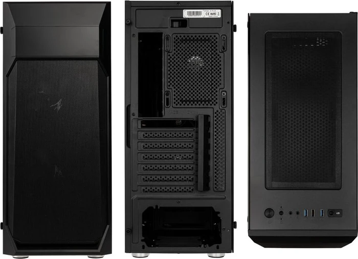 Zalman Z1 Plus, schwarz, Glasfenster