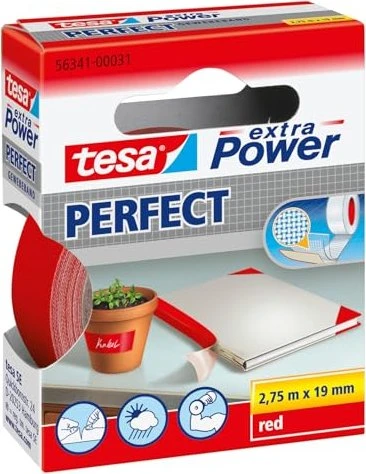 tesa Gewebeband, 19 mm x 2,75 m, rot