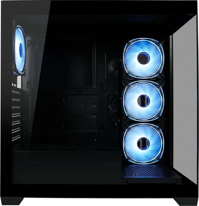 LC-Power Gaming 715B Seamless_X, schwarz, Glasfenster