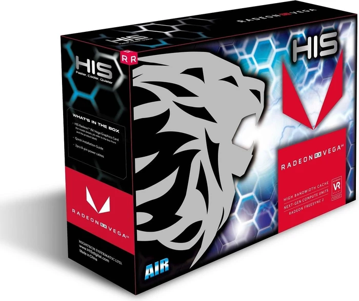 HIS Radeon RX Vega 64 Air Black, 8GB HBM2, HDMI, 3x DP