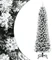 vidaXL Künstlicher Weihnachtsbaum schlank mit Schnee Vorschaubild