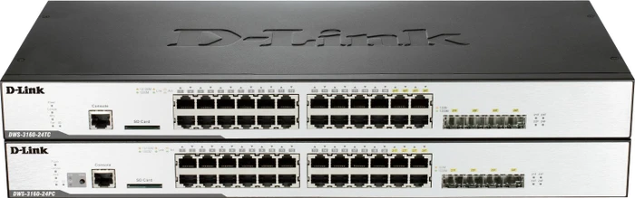 D-Link DWS-3160 Rackmount Gigabit Managed Switch, 20x RJ-45, 4x RJ-45/SFP, 370W PoE+