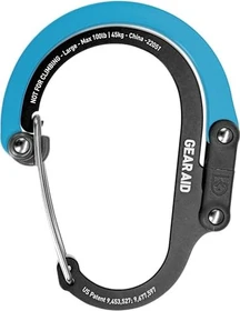 GearAid Heroclip Large Materialkarabiner schwarz/grau