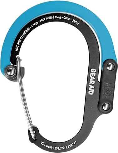 GearAid Heroclip Large Materialkarabiner schwarz/grau