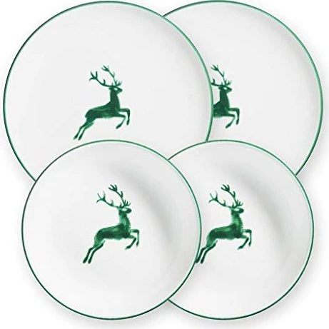 Gmundner Keramik Grüner Hirsch Dinner für 2 Cup Tafelservice, 4-tlg.