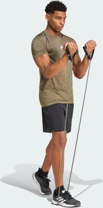 adidas Gym+ Training Seamless Funktionsshirt kurzarm olive strata/shadow olive (Herren)