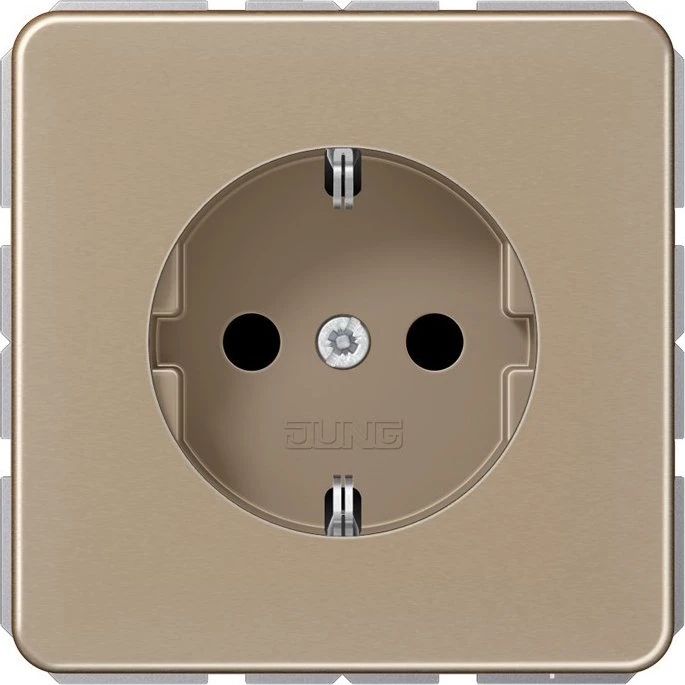 Jung Serie CD SCHUKO Steckdose Metall 16A 250V, gold-bronze
