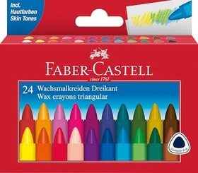 Faber-Castell Wachsmalkreide Dreikant, 24 Farben