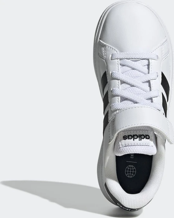 adidas Grand Court Court Elastic Lace and Top Strap cloud white/core black (Junior)