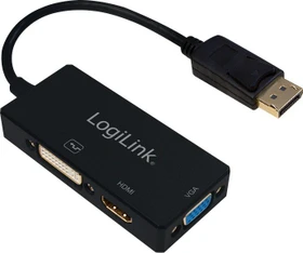 LogiLink 4K DisplayPort auf HDMI/DVI/VGA Adapter (CV0109)
