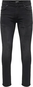 ONLY & SONS Slim Mid Loom Jeans black denim (Herren)