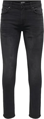 ONLY & SONS Slim Mid Loom Jeans black denim (Herren)