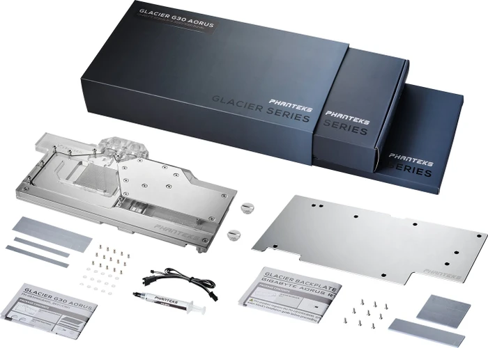 Phanteks Glacier G30 AORUS chrome, mit Backplate