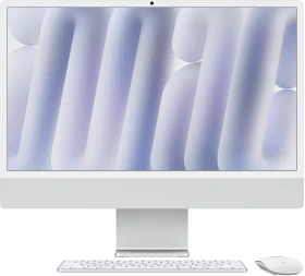 Apple iMac 24", silber, M4 - 8 Core CPU / 8 Core GPU, 16GB RAM, 256GB SSD [2024] (MWUC3D/A / Z1E2)