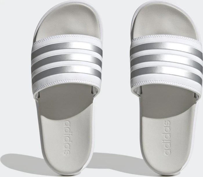 adidas Platform Adilette cloud white/zero metallic/grey one (Damen)