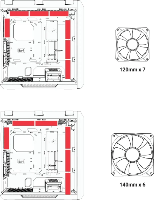ASUS ROG Strix Helios II GX601S White, Glasfenster